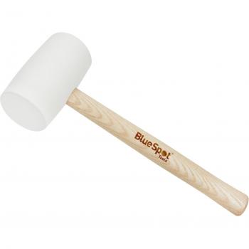 BlueSpot Heavy Duty 16oz (0.45kg) White Rubber Mallet for Home and Shop Use