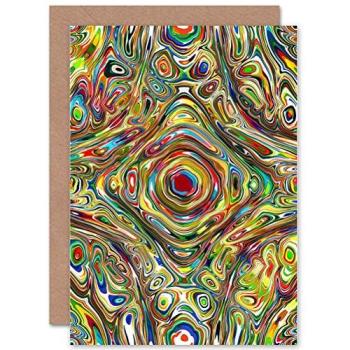Neon Mirage Artistic Greeting Card + Blank Envelope Inside