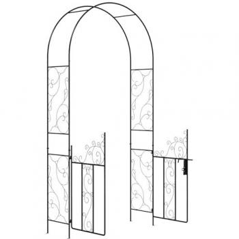 Outsunny Climbing Plants Garden Arbor with Double Gates