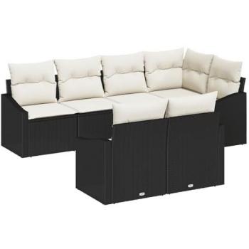Outdoor Living 7‑Piece Rattan Set with Cushions