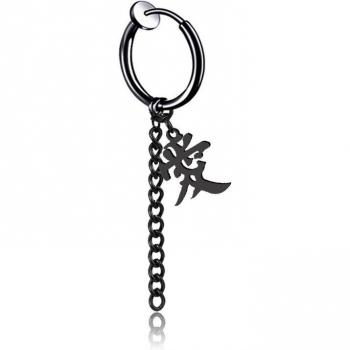 SOHOT Love Aro Negro con Acero Inoxidable