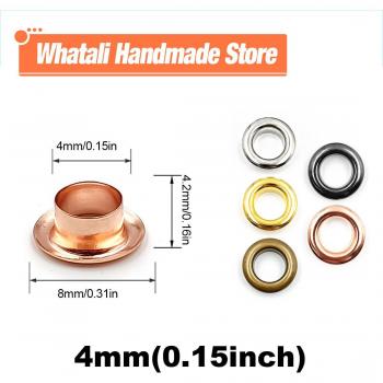 200pcs Metal Eyelets with Washer and Punch Tool for Leathercraft