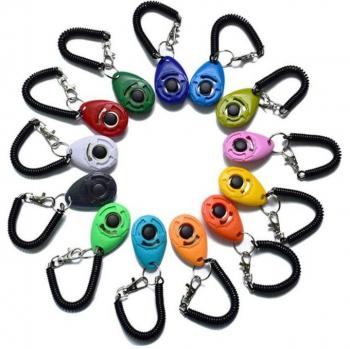 Ensemble entraînement chien chat, 50 éléments, plastique, sifflet et porte-clés sonore fournis