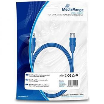 MediaRange MRCS151 1.8m USB A USB A Azul