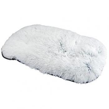 Coussin Flocon Réversible en Fausse Fourrure Blanc 87 x 55 cm pour Animaux