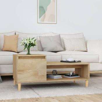 VidaXL Engineered Wood Coffee Table Sonoma Oak 100x50x45 cm