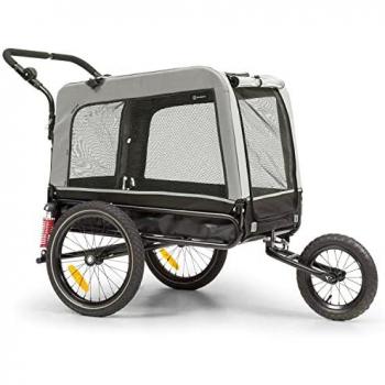 Poussette pour chien Klarfit Husky Vario 2 en 1 Gris