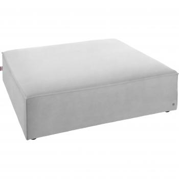 TOM TAILOR HOME Hocker Big Cube – 122 × 36 × 122 cm, Stone‑Samt (TSV 29) in Grau