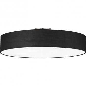 Diffusore Tondo Hotel 5 Luci, Tessuto Nero, Metacrilato 65 cm
