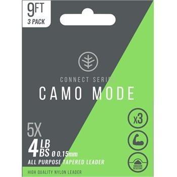 Camouflaged Wychwood Tapered Leaders, 9 ft, 4 lb – Pack of Three