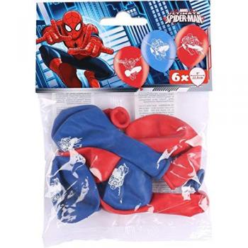 Ensembles de ballons Spider-Man, 6 pièces en latex (23 cm) rouges et bleus