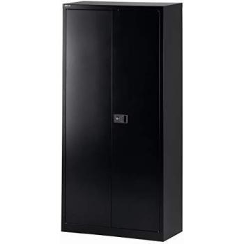 Bisley Flügeltürenschrank Universal Stahl 5 OH 3 FB/1 Hutablage schwarz