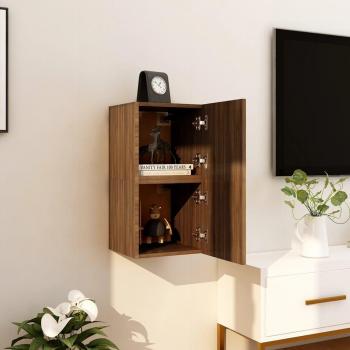 JINLEFU TV-Wandschränke 2 Stk. Braun Eichen-Optik 30,5x30x30 cm vidaXL
