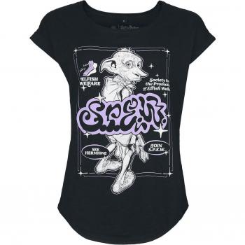 Harry Potter Dobby Negra – Manga Corta para Mujer, Gran tamaño