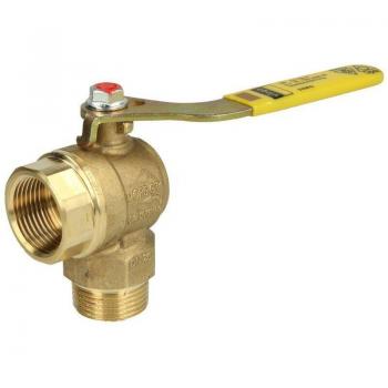 Robinet équerre gaz avec débitmètre intégré, ¾'', 2,5 m³