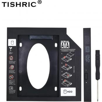 TISHRIC 12.7mm SATA 3.0 HDD Caddy for 2.5'' SSD/DVD/CD-ROM