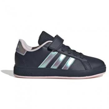 Zapatillas Deportivas Adidas Grand Court 2.0 Infantiles Azul Iridiscente y Rosa