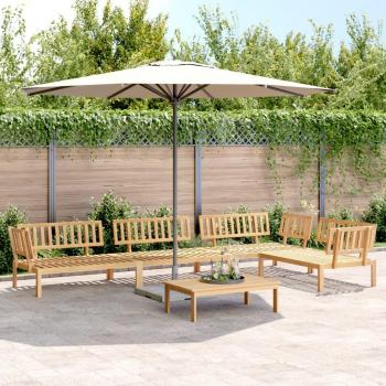 VidaXL 5 Piece Acacia Wood Patio Sofa Set
