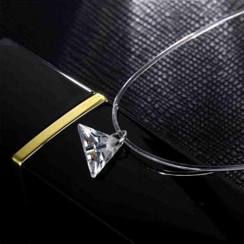 Rhinestone Triangle Square Star Heart Pendant Choker