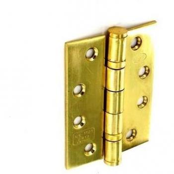 Securit Polished Brass 100mm Stainless Steel Bearing Hinges
