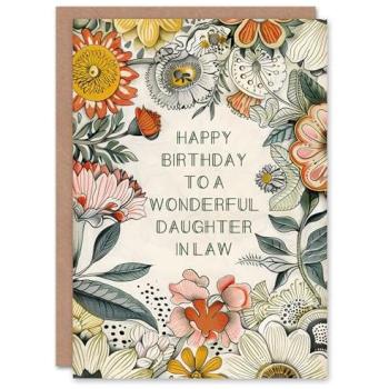 Botanical Bouquet Daughter-in-Law Celebration Card
