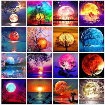 50x50cm Moon Tree 5D Diamond Painting Kit
