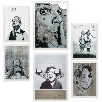 Pósters de Arte Callejero, Set de 6 para Habitaciones