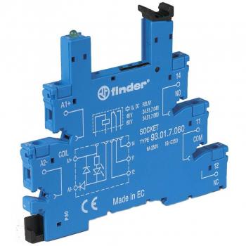 Finder Relay Socket for 34 Series with LED and Bracket