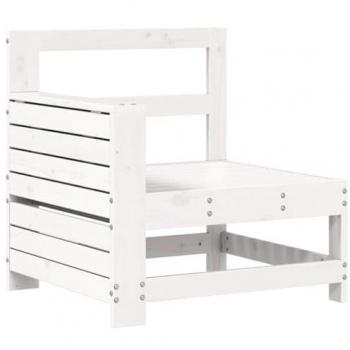 Divano Senza Braccioli da Giardino con Tavolino Bianco Pino Vidaxl 73828