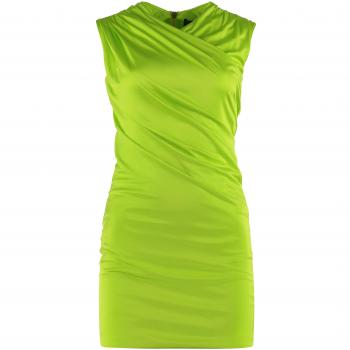 Robe Versace courte cache-cœur verte