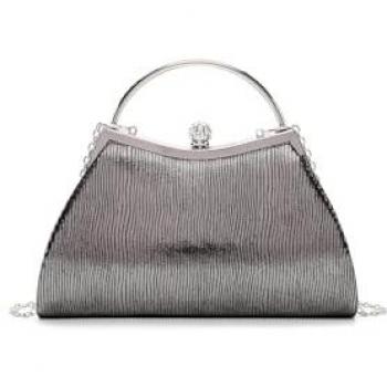Tamaris Damen Clutch Amalia 1-tlg dunkel-silber
