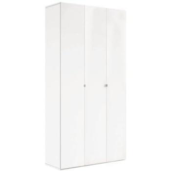 Armoire de rangement Chaussures Maheline, 3 portes, 12 niveaux, blanc