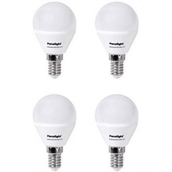 Lámpara LED Esférica E14 4W Luz Cálida Pack de 4