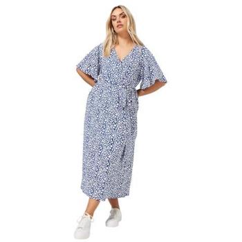 Abstract Pattern Midaxi Wrap Dress