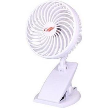 Silent Mini Clamp Fan 4 Blades Rechargeable USB Desk Fan Portable Air Cooler 3 Speed