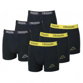 Kappa Boxershorts Wäscheset 6 Stück Gelb/Schwarz Gr.S