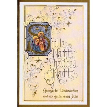 Festliche Karte Stille Nacht mit Umschlag