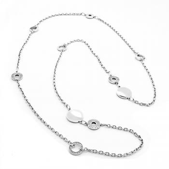 Collar Folli Follie doble anillo 60 cm, diseño clásico