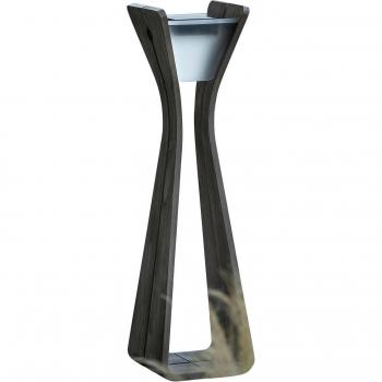 Osmoz 110 cm LED-Solarleuchte in grauem Duratek