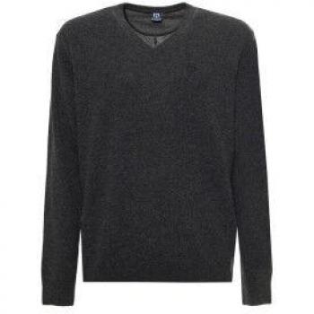 Sergio Tacchini Men's XL Gray V Neck Merino Pull‑Over