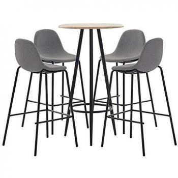 VidaXL Set Bar 5 Pezzi Tessuto Talpa