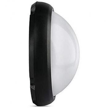 Applique Sferica LED 12 W 4500 K, IP66, Nero e Bianco Naturale
