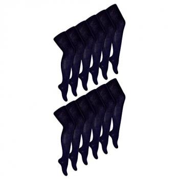 12 Pair Soft & Comfy Opaque School Tights