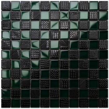Mosaico Vetro Rete Green Dama (Bagno/Cucina) 30cm