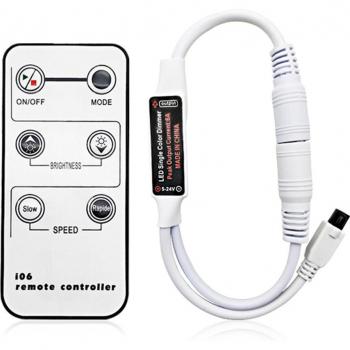 Mini Régulateur Lumineux Télécommandé – Bande LED 12 V, 72 W, 6 Clés IR