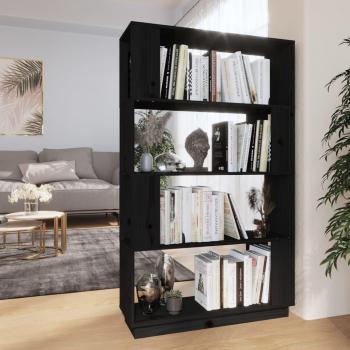 VidaXL Estantería/divisor de espacios madera maciza pino 80x25x132 cm Blanco