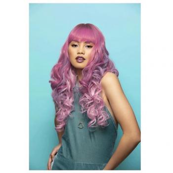 Peluca Manic Panic Lila con Flequillo para Adultos