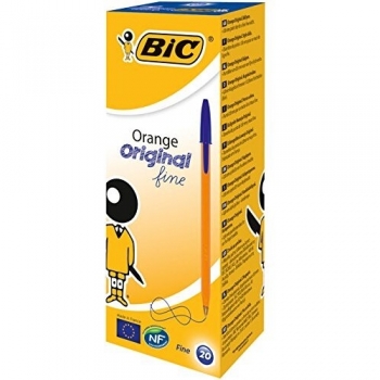 BIC Kugelschreiber Orange Original fein 0,35 mm blau 20er Pack