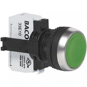 BACO BAL21AA82B Chrome Green Pushbutton Front Ring