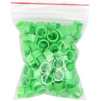 Anneaux de colombe en plastique, 8mm, 100 pièces, 10 couleurs